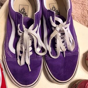 Vans Classic Purple and White Sneakers